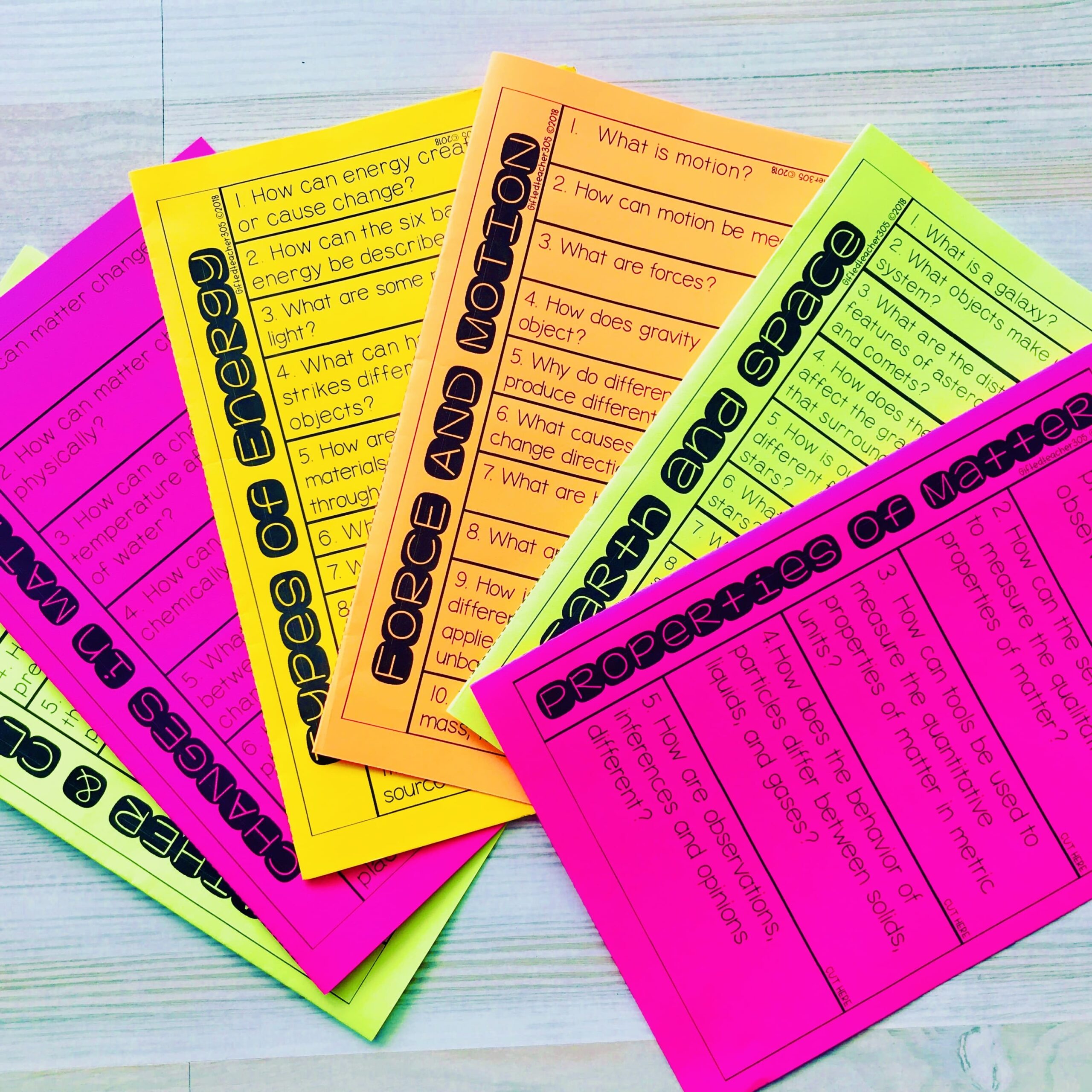 Science Response Interactive Note Booklets